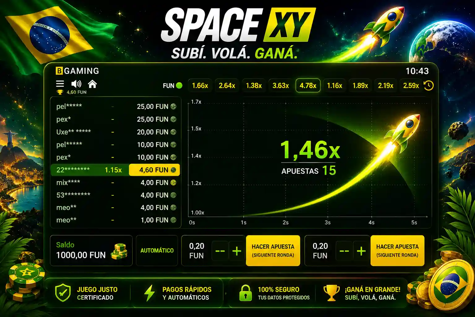 Space XY  no Brasil