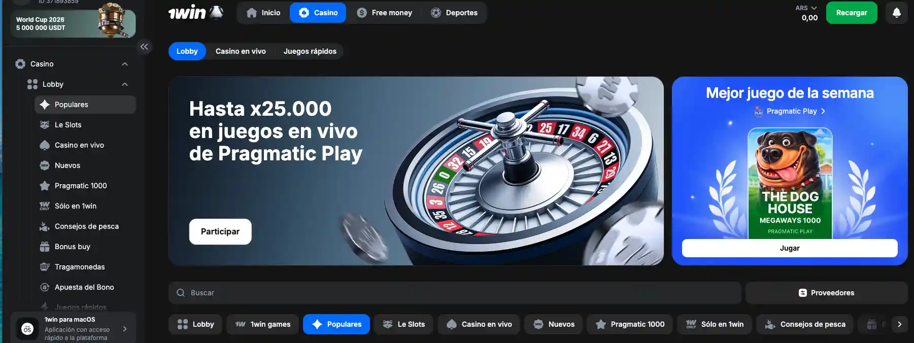 1win Casino Argentina