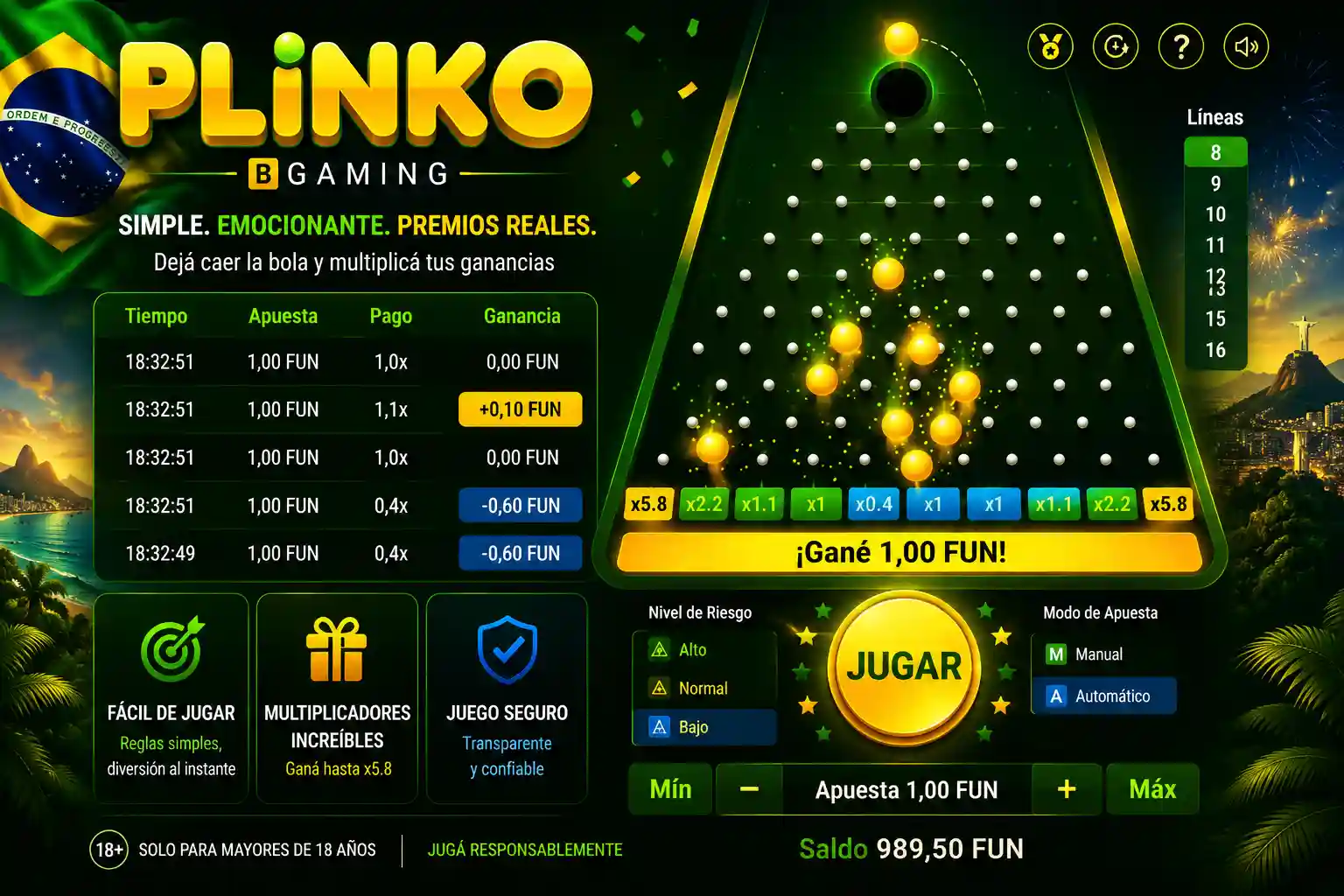 Plinko da BGaming  no Brasil