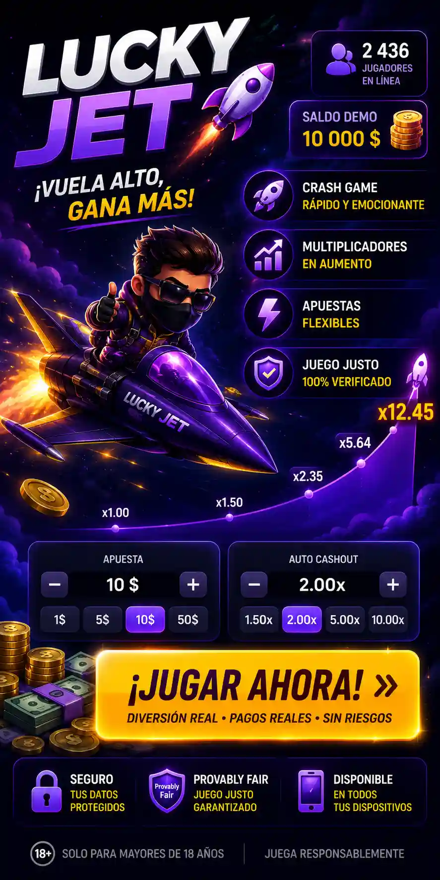 Lucky Jet de 1win Games: cómo jugar y disponibilidad en Argentina