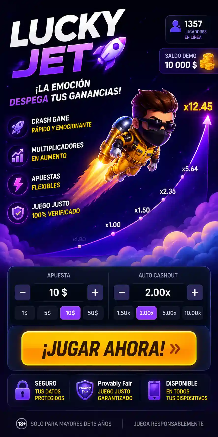 Lucky Jet de 1win Games: cómo jugar y disponibilidad en Argentina