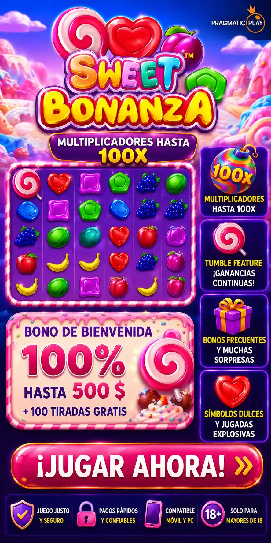 Sweet Bonanza: RTP, multiplicadores y dónde jugar en Argentina