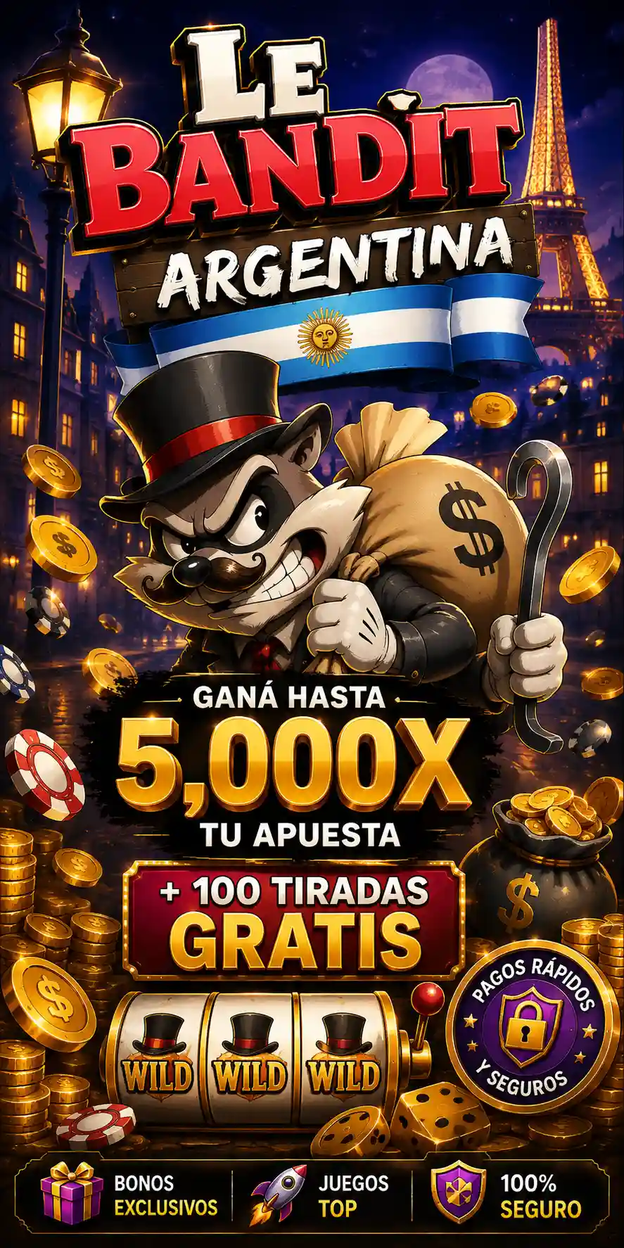 Le Bandit en Argentina: guía completa del slot de Hacksaw Gaming