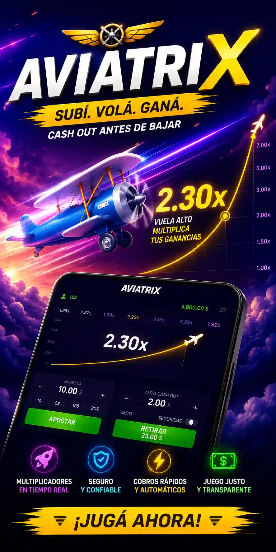 Aviatrix — juego crash de Aviatrix para Argentina