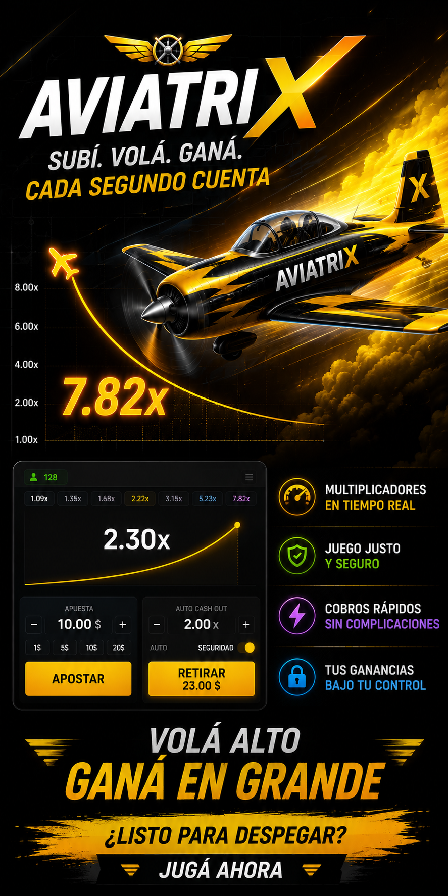 Aviatrix — juego crash de Aviatrix para Argentina
